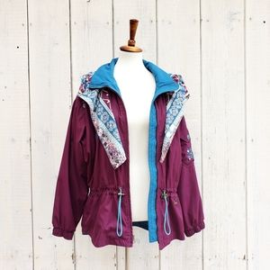 Vintage 80s Skiing Passport Parka Jacket Size M